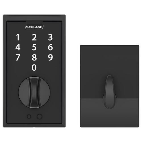 Touchscreen Deadbolt Matte Black Metal Matte Black