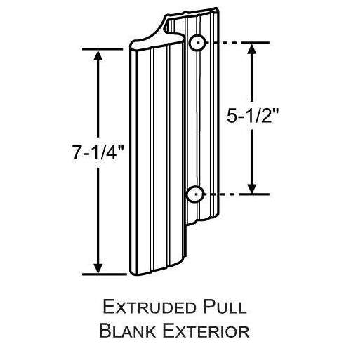 Patio Door Exterior Handle Only Aluminum Clear Anodized