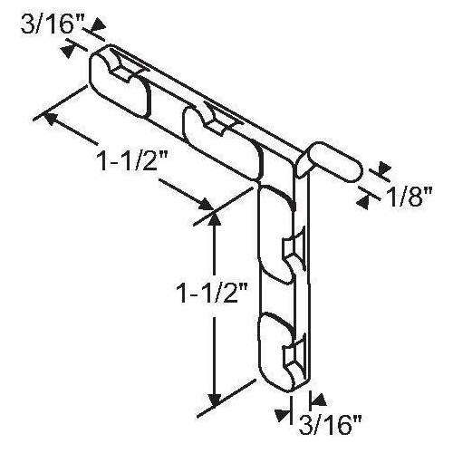 RH Corner Key, Die Cast - pack of 25