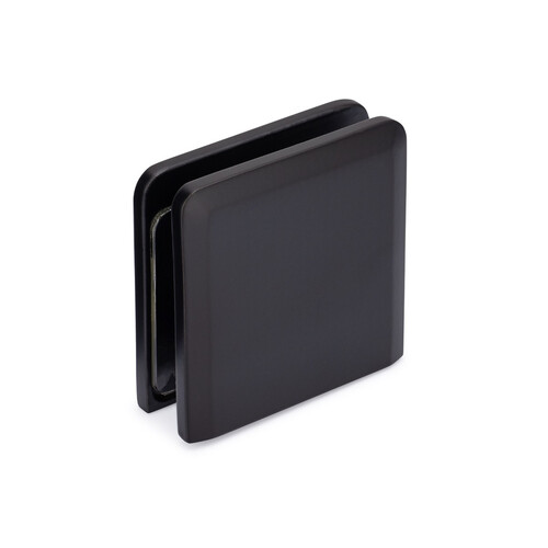 Oceana 90 degree Wall-Glass U-Clamp - Matte Black