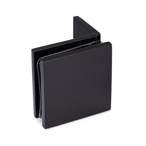 Taiga 90 degree Wall-Glass Clamp with Short Leg - Matte Black