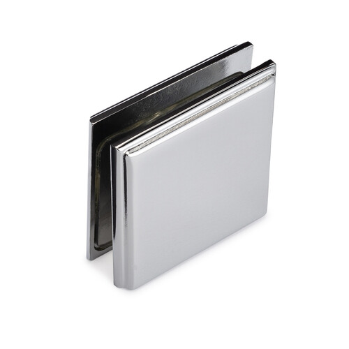 Symphony 90 degree Wall-Glass U-Clamp - Polished Chrome