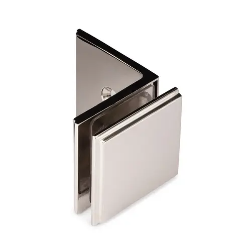 Bohle-Portals L.10.157.618 Symphony 90 degree Wall-Glass Clamp with Leg - Polished Nickel