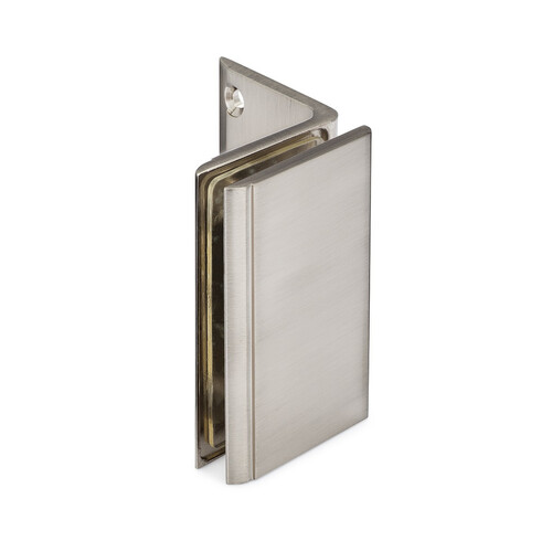 Concerto Heavy Duty 90 degree Wall-Glass Clamp - Brushed Nickel