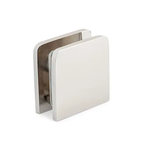 Traditional Style Fixed Panel U-Clamp - Polished Nickel