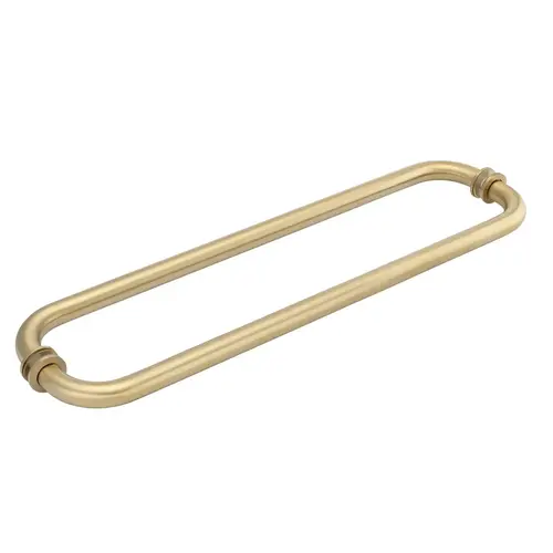 Oceana 24" c/c Back-to-Back Towel Bar with Rosettes - Brushed Brass PVD