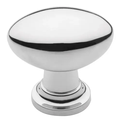 1-1/8" Oval Knob Bright Chrome Finish