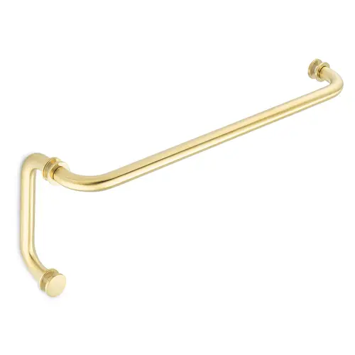 Oceana 18" c/c Towel Bar x 6" c/c Pull with Rosettes - Brushed Brass PVD