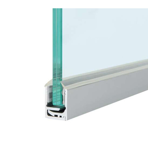 Bohle-Portals BO5201749 Bottom/Side 2-Part Channel - 5/16" to 7/8" Glass - 94" - Satin Anodized