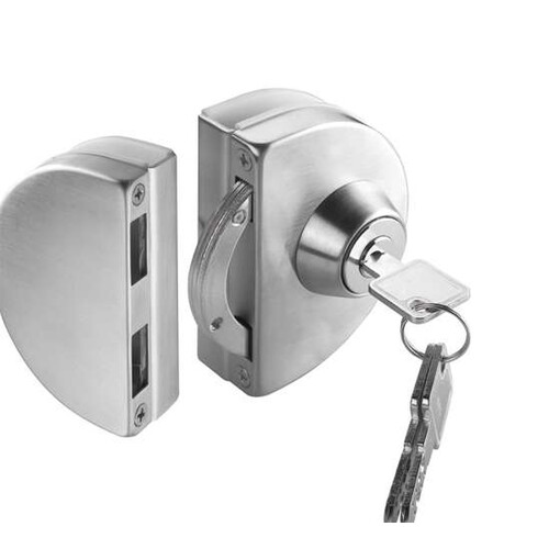 Bohle Hook Bolt Patch Lock with Strike Box - Brushed Stainless