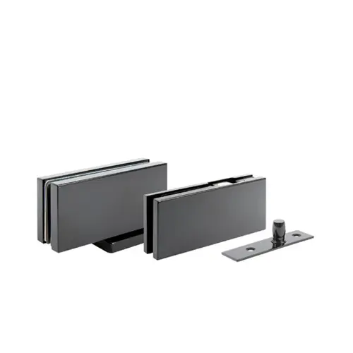Alva Set Self-Closing PT20 PLUS Patch Fitting & Top Pivot - Standard Duty - HO90 - Matte Black