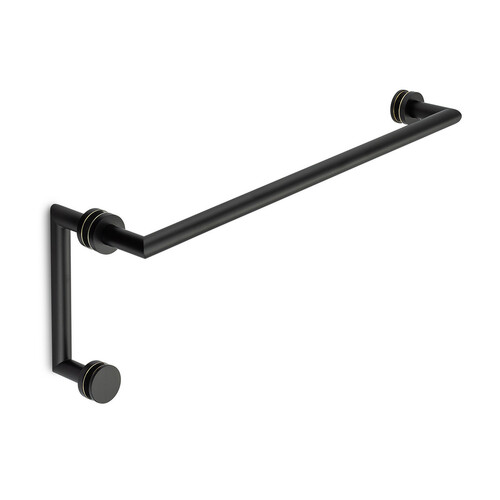 Coda 18" c/c Towel Bar x 8" c/c Pull - Matte Black