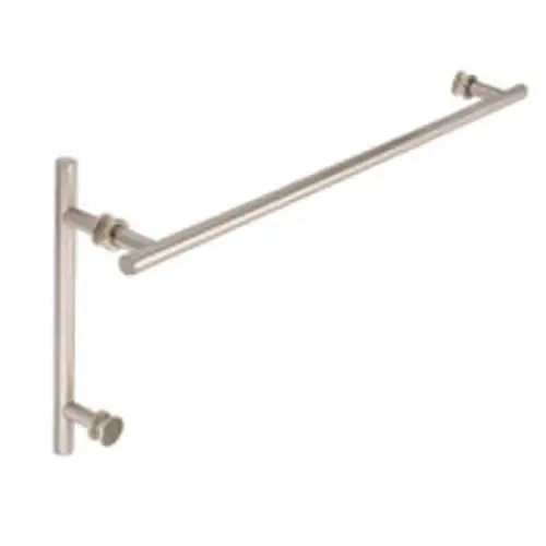 Counterpoint 18" c/c Towel Bar x 8" c/c Pull with Rosettes - Polished Nickel