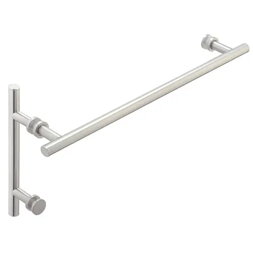 Counterpoint 24" c/c Towel Bar x 8" c/c Pull with Rosettes - Polished Chrome