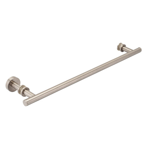 Counterpoint 24" c/c Towel Bar x Knob with Rosettes - Brushed Nickel