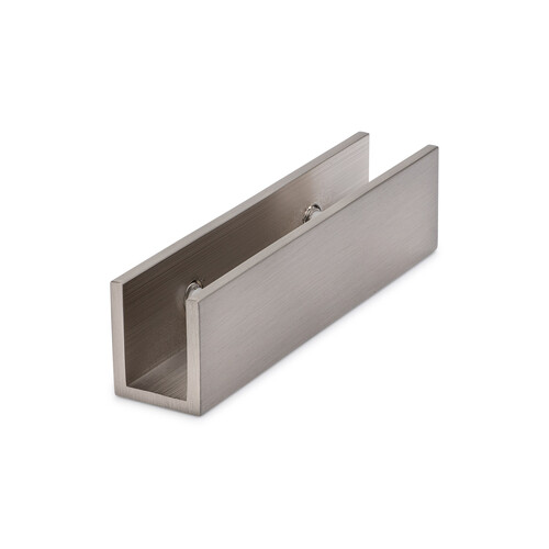 180 degree "Sleeve Over" Glass-Glass Clamp - Brushed Nickel