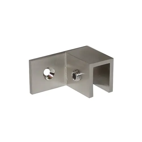 90 degree Right Hand "Sleeve Over" Wall-Glass Clamp - Polished Chrome