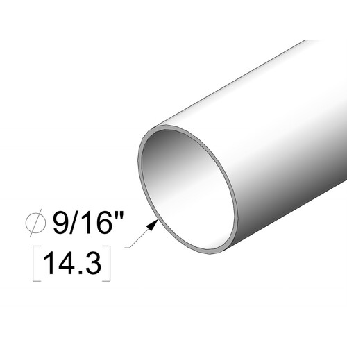 9/16" x 29.88" Tubing - Polished Nickel