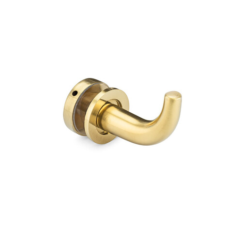 Oceana Single-Sided Tapered Hook - Brushed Brass PVD