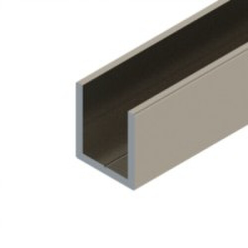 U-Channel - Deep 1/2" Glass - 94" - Brushed Nickel