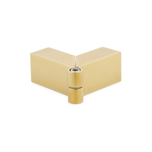 Adjustable "Sleeve Over" Glass-Glass Clamp - Polished Brass PVD