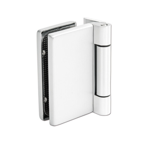 FrameTec Select 2.0 - Glass Door Hinge with Mounting Plate - Satin Anodized