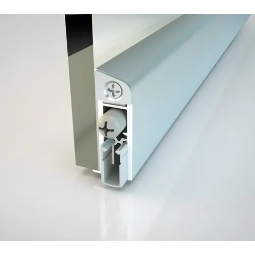 FrameTec Select 2.0 - Drop Down Seal with Silver Cover Tape - 42" Length - Brushed Stainless Anodized