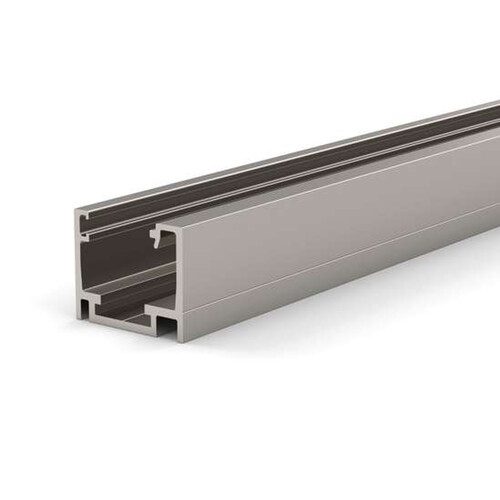 FrameTec Select 2.0 - Glazing U-Profile -196" Length - Brushed Stainless Anodized