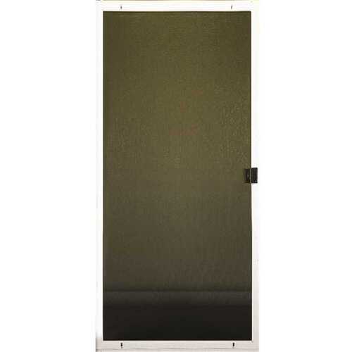 Premium 36 in. x 78 in. Adjustable Reversible White Finished Painted Sliding Patio Screen Door Steel Frame