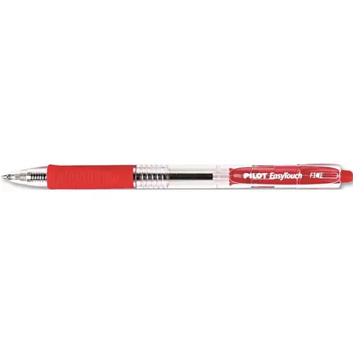 PILOT CORP. OF AMERICA 10122917 PILOT EASYTOUCH BALLPOINT RETRACTABLE PEN, RED INK, FINE, DOZEN