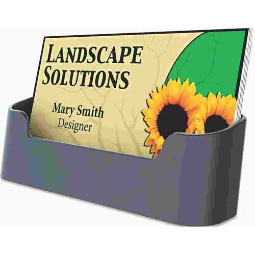 RECYCLED BUSINESS CARD HOLDER, HOLDS 50 2 X 3 1/, BLACK