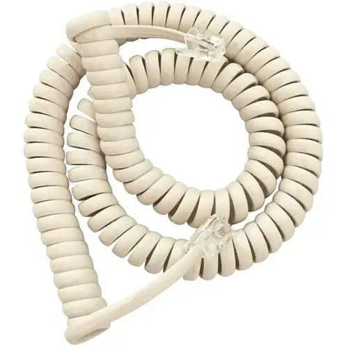 Lodging Star 850011 12 ft. Coil Cord Phone Handset, Ash