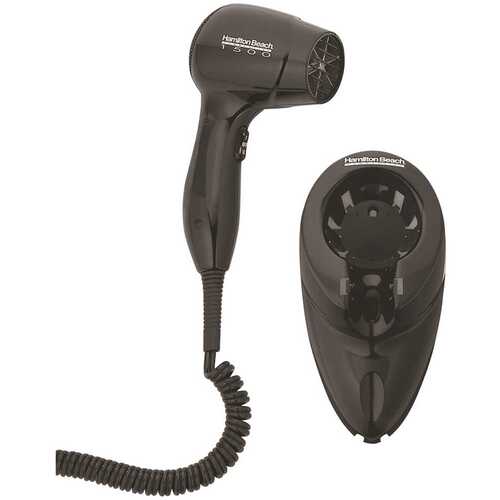 HB WALL MOUNT HAIR DRYER BLK