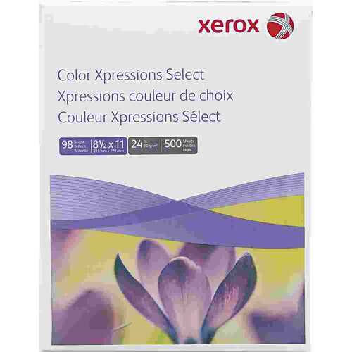 XEROX DIGITAL COLOR XPRESSIONS PAPER, 98 BRIGHTNESS, 24LB, 8-1/2X11, WE, 500 SHTS/RM