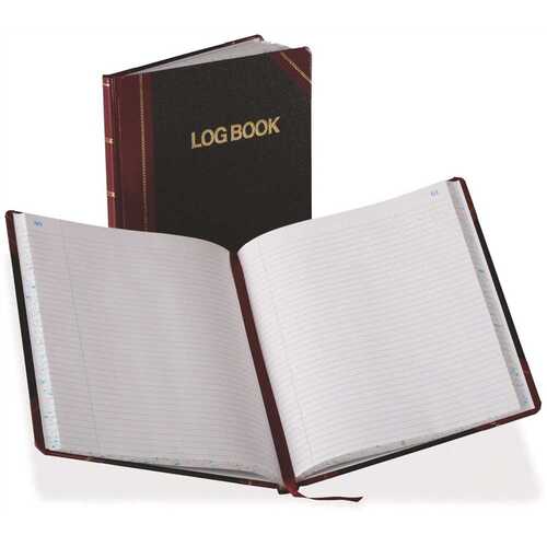 10-3/8 in. x 8-1/8 in. Boorum and Pease Log Book Record Rule with Black and Red Cover (150 Pages)