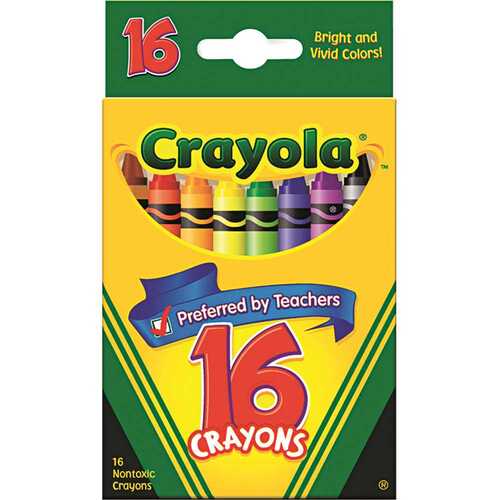 CRAYOLA CLASSIC COLOR PACK CRAYONS, 16 COLORS/BOX