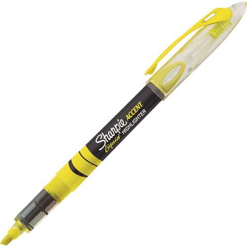 Sharpie SAN1754463 Accent Liquid Pen Style Highlighter Chisel Tip Fluorescent Yellow