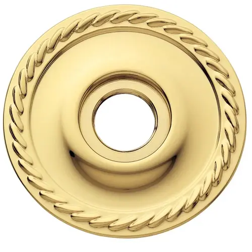 Dummy Pair 2-5/8" Rope Rose Unlacquered Brass Finish
