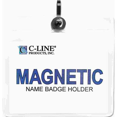 MAGNETIC NAME BADGE HOLDER KIT, HORIZONTAL, 4W X 3H, CLEAR