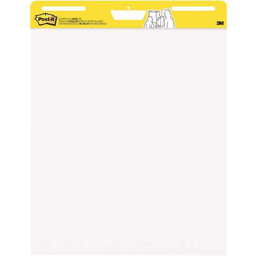 3M 25 in. x 30 in. Self-Stick Easel Pads, White (30-Sheet Pads/Carton)