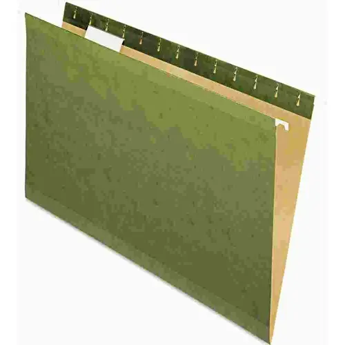 Esselte Pendaflex Corp. 10133067 PENDAFLEX REINFORCED HANGING FILE FOLDERS, UNTABBED, KRAFT, LEGAL, STANDARD GREEN