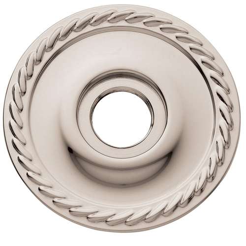 2-5/8" Passage Rope Rose Lifetime Bright Nickel Finish Pair