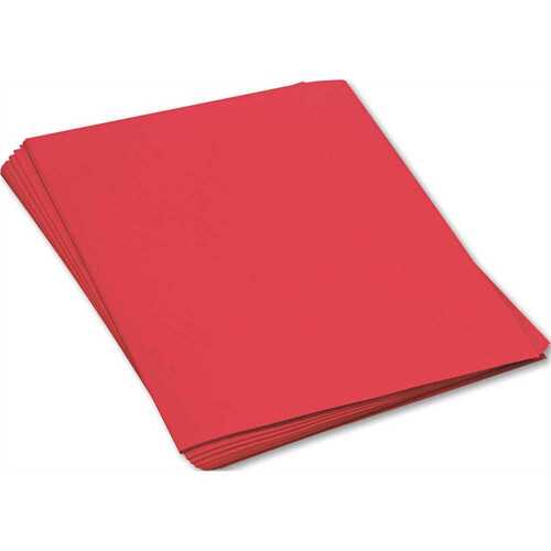 CONSTRUCTION PAPER, 58 LBS., 18 X 24, HOLIDAY RED, 50 SHEETS/PACK