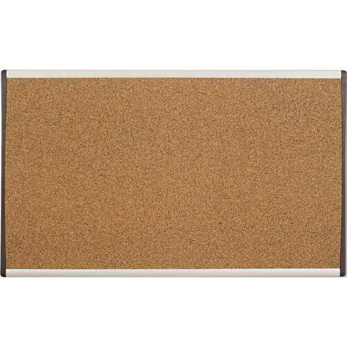 18 in. x 30 in. Bulletin Board with Natural Cork Surface and Silver