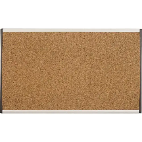 QUARTET MFG. QRTARCB3018 18 in. x 30 in. Bulletin Board with Natural Cork Surface and Silver Brown