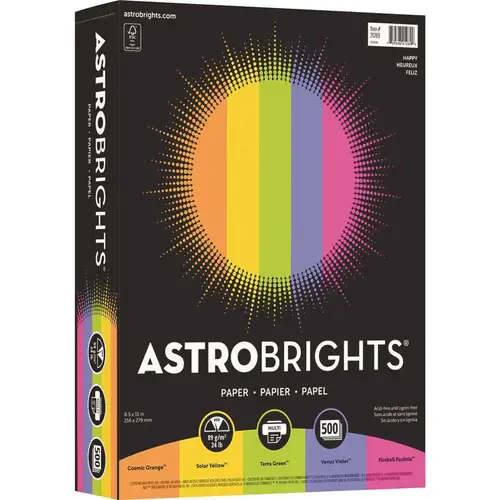 Astrobrights WAU21289 Inkjet, Laser Print Colored Paper