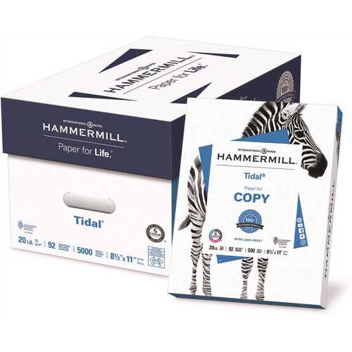 Hammermill HAM162008 20 lbs. 92 Bright Everyday Copy and Print Paper, White (5000 Sheets/Carton)