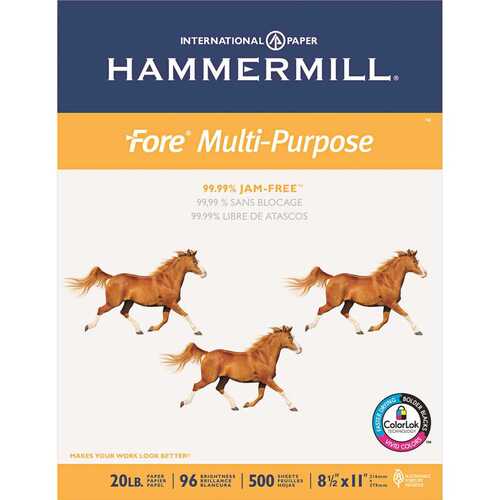 HAMMERMILL/HP EVERYDAY PAPERS 10128201 FORE MP MULTIPURPOSE PAPER, 96 BRIGHTNESS, 20LB, 8-1/2X11, WHITE