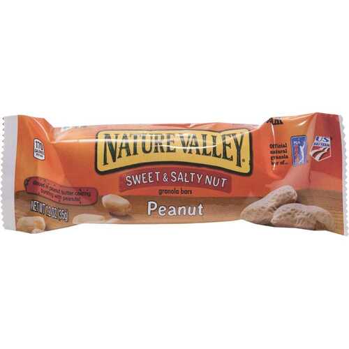 Nature Valley GNMSN42067 1.2 oz. Bar Sweet and Salty Nut Peanut Cereal Granola Bars