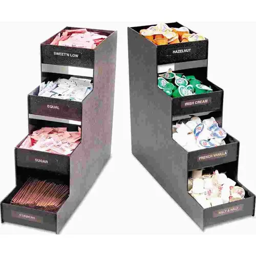 Vertiflex Products 10127632 NARROW CONDIMENT ORGANIZER, 6W X 19D X 15-7/8H, BLACK